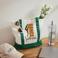 Personalized Name Dance Lover Color-blocked Canvas Bag