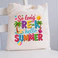 So Long Pre-K Hello Summer Canvas Tote Bag