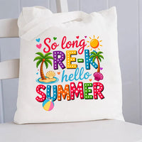 So Long Pre-K Hello Summer Canvas Tote Bag