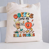 Coffee Gives Me Para Powers Canvas Tote Bag