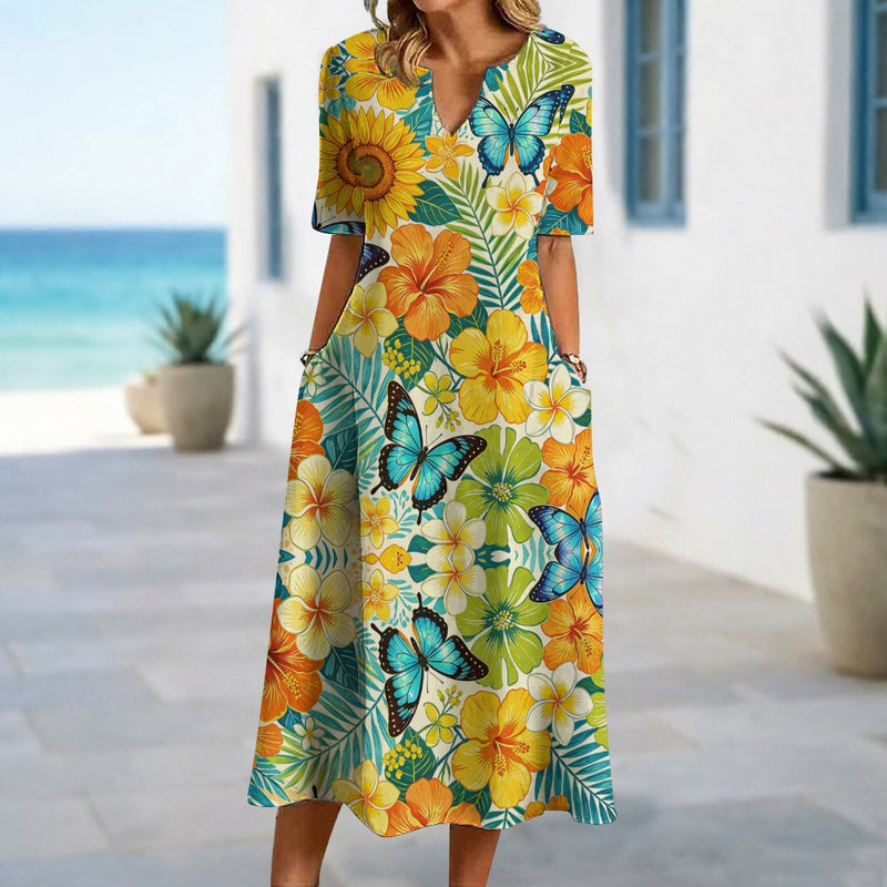Sunflower Butterfly Sunshine Dress