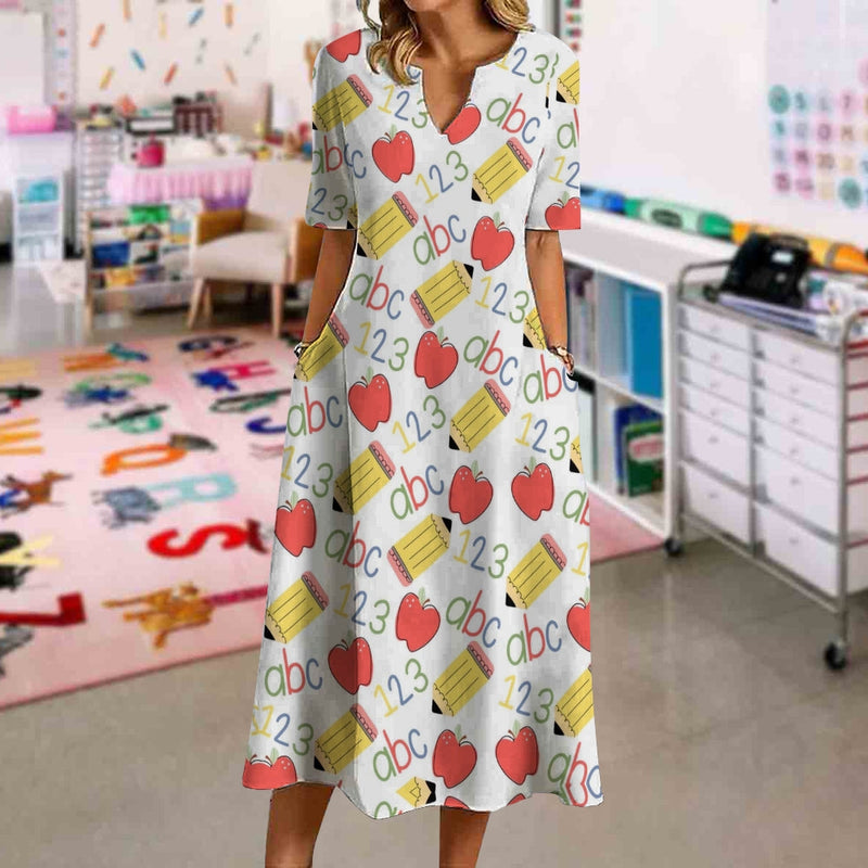 Bright Alphabet Summer Dress
