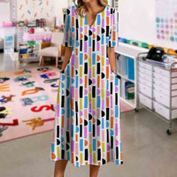 Colorful Geometric Shapes Dress
