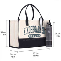 Personalized Name And Grade School Mode On Cotton Tote Bag