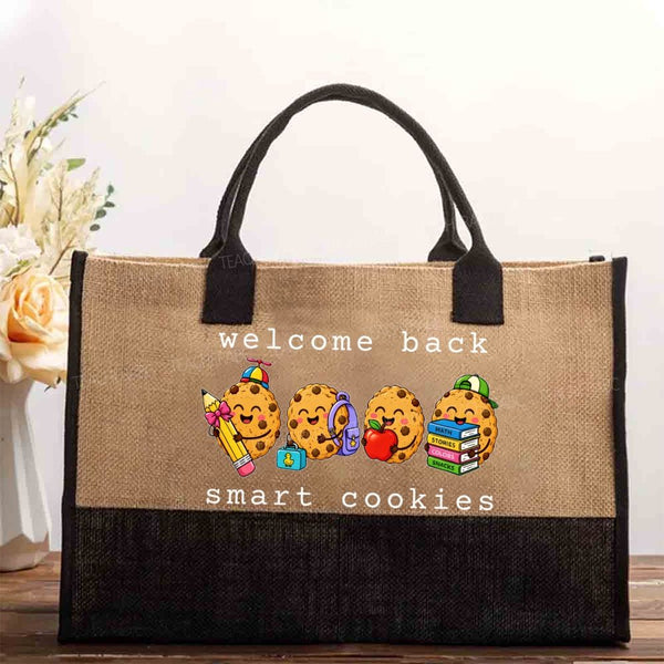 Welcome Back Smart Cookies Cotton Tote Bag