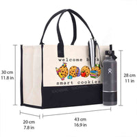 Welcome Back Smart Cookies Cotton Tote Bag