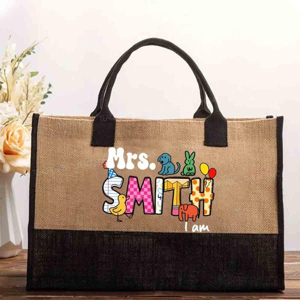 Personalized Name I Am Cotton Tote Bag