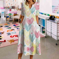 Colorful graffiti heart Dress
