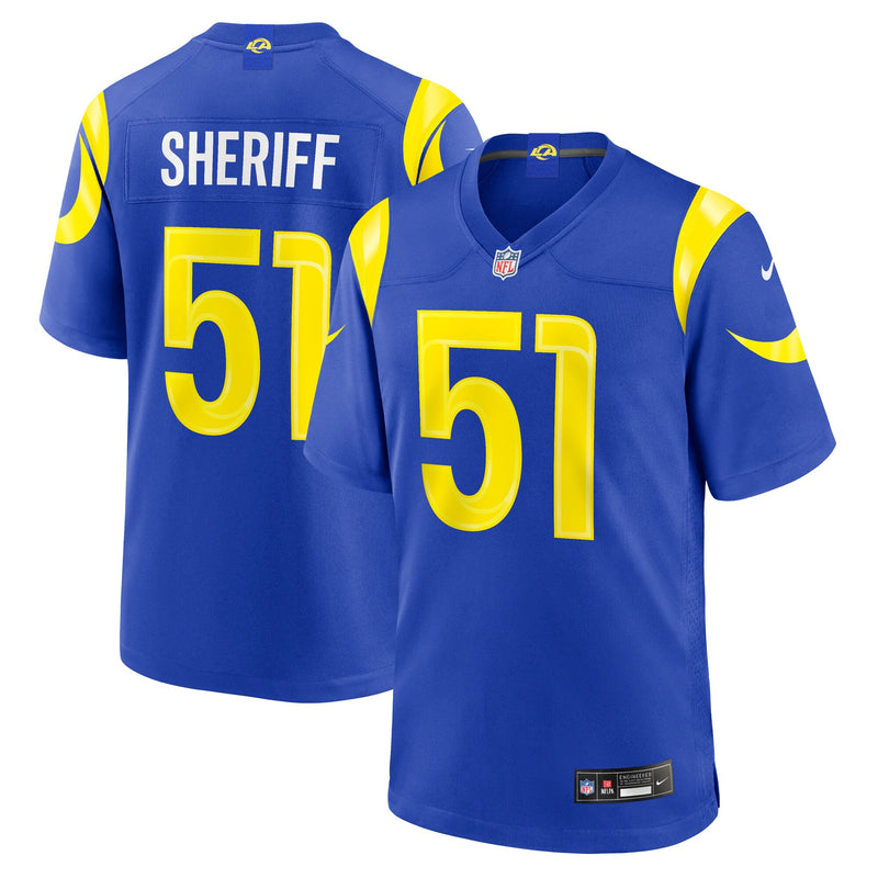 Los Angeles Rams Jamie Sheriff Royal Team Game Jersey