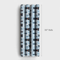 Winter Dog Gift Wrap, Scottish Terrier Wrapping Paper, Watercolor Christmas Wrapping Paper, Scottie Holiday Gift Wrap, Dog Present Paper
