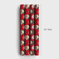 Plaid Flannel Santa Claus Gift Wrap, Lumberjack Santa Wrapping Paper, Rustic Red Christmas Wrapping Paper, Country Holiday Present Paper