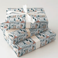 Big Ben Holiday Gift Wrap, London Christmas Wrapping Paper, Snowy Cityscape Present Wrap, Winter London Eye Travel Christmas Gift Wrap
