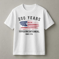 250 Years Semiquincentennial T-Shirt | Distressed American Flag Since 1776 | Soft Breathable Cotton Tee | Patriotic Gift for History Lovers