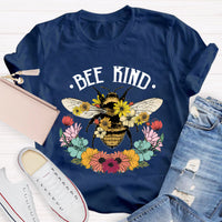 Bee Kind Floral Teacher T-Shirt