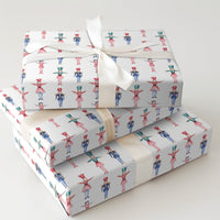 Watercolor Toy Soldier Gift Wrap, Nutcracker Ballet Wrapping Paper, Colorful Nutcracker Wrapping Paper, Christmas Holiday Gift Wrap Roll