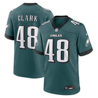 Philadelphia Eagles Dean Clark Midnight Green Team Game Jersey