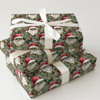 Cool Santa Sunglasses Gift Wrap, Tactical Santa Camouflage Wrapping Paper, Camo Christmas Wrapping Paper, Military Holiday Wrapping Paper