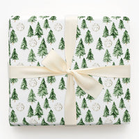 Pine Tree Holiday Gift Wrap, Volleyball Christmas Wrapping Paper, Winter Sports Volleyball Wrapping Paper Roll, Coach Present Paper Wrap