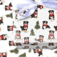 Aussie Christmas Gift Wrap, Australian Shepherd Wrapping Paper, Winter Dog Present Paper, Australian Shepherd Gift Wrap, Dog Lover Holiday