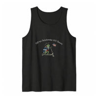 Patriotic Frog Tank Top | 250 Years Celebration Cartoon Frog on Scooter | Soft Breathable Unisex Fabric | Gift for American History Fans