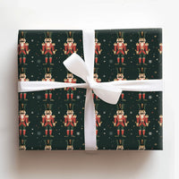 Holiday Soldier Gift Wrap, Nutcracker Christmas Wrapping Paper, Vintage Nutcracker Wrapping Paper, Traditional Holiday Wrapping Paper