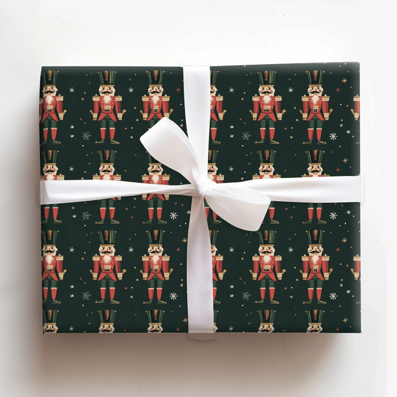 Holiday Soldier Gift Wrap, Nutcracker Christmas Wrapping Paper, Vintage Nutcracker Wrapping Paper, Traditional Holiday Wrapping Paper