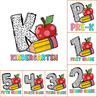 Personalized Grade Apple with First Grade Teacher T-Shirt