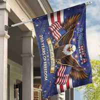 Patriotic Eagle House Flag | America 250 Years of Freedom Design | Double-Sided Weather-Resistant Polyester | Gift for Americana Collectors
