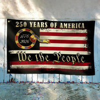 We The People Flag 250 Years America 1776-2026 | Patriotic Commemorative House Flag | Double-Sided UV-Resistant Polyester | Outdoor Garden Decor Gift