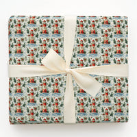 Coastal Holly Holiday Gift Wrap, Lighthouse Christmas Wrapping Paper, Nautical Pine Wrapping Paper, Beach Ocean Winter Gift Wrapping Paper
