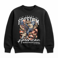 250 Years Of Freedom Eagle Sweatshirt | American Semiquincentennial Patriotic Graphic | Premium Cotton Blend | Unisex 1776 Anniversary Gift