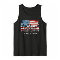 America 250 Years of Freedom Tank Top | Watercolor Floral Flag Art | Soft Breathable Unisex Fit | Patriotic 4th of July Gift