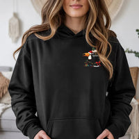 Tropical Bird Coffee Hooded Sweatshirt, Toucan Christmas Hoodie, Adorable Santa Hat Toucan Hoodie, Festive Holiday Bird Lover Present