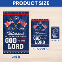 250 Years America Garden Flag 1776-2026 | Blessed Nation Patriotic Design | Double-Sided Polyester | Outdoor Home Decor Gift
