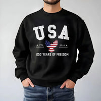 USA 250 Years of Freedom Sweatshirt | American Eagle 1776-2026 Commemorative Design | Soft Cotton Polyester Blend | Patriotic Gift for History Lovers