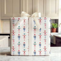 Watercolor Toy Soldier Gift Wrap, Nutcracker Ballet Wrapping Paper, Colorful Nutcracker Wrapping Paper, Christmas Holiday Gift Wrap Roll