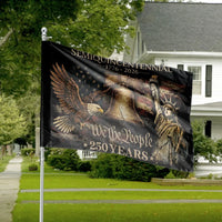 Semiquincentennial 250 Years House Flag | We The People Patriotic Art | Premium Double Sided Polyester | Collector's 1776-2026 Yard Decor Gift