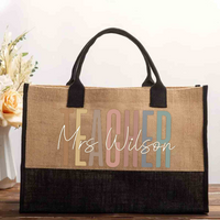 Personalized Teachers Name Cotton Tote Bag