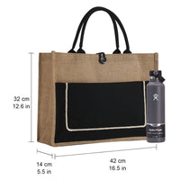 If You Know You Know Art Printed Color-Blocking Tote Bag