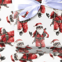 Humorous Skydiver Christmas Gift Wrap, Skydiving Santa Wrapping Paper, Pilot Holiday Wrapping Paper, Adventure Santa Claus Wrapping Paper Roll
