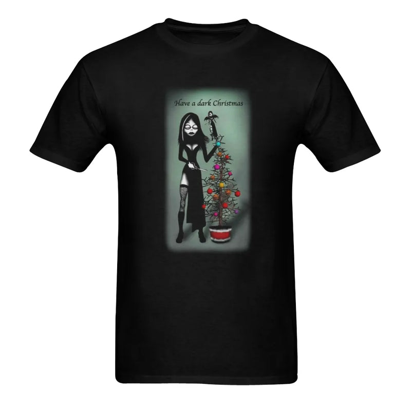 Gothic Holiday Graphic Tee, Have a Dark Christmas T-Shirt, Two Sided Punk Xmas Shirt, Alternative Winter T-Shirt, Spooky Season Graphic Tee