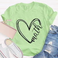 Math Heart Teacher T-Shirt