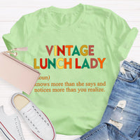 Vintage Lunch Lady Teacher T-Shirt
