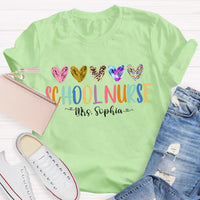 Personalized Name School Nurse Teacher T-Shirt