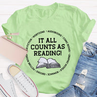 It All Counts As Reading Teacher T-Shirt