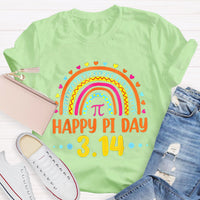 Happy Pi Day Rainbow Teacher T-Shirt