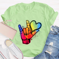 Love Sign Hand Teacher T-Shirt
