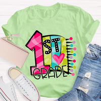 Personalized Grade 1st Grade Back To School Teacher T-Shirt