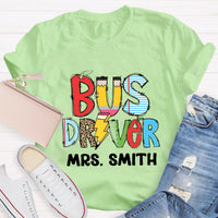 Personalized Bus Driver Name Teacher T-Shirt