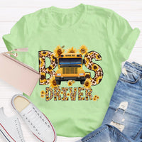 Sunflower School Bus Driver T-Shirt